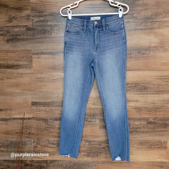 Madewell Jeans Sz 26 Jegging 10" High Rise Tummy Control Medium Light Wash AA618 - Picture 1 of 13